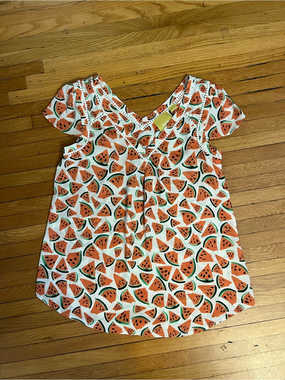 Anthropologie Maeve Watermelon Blouse